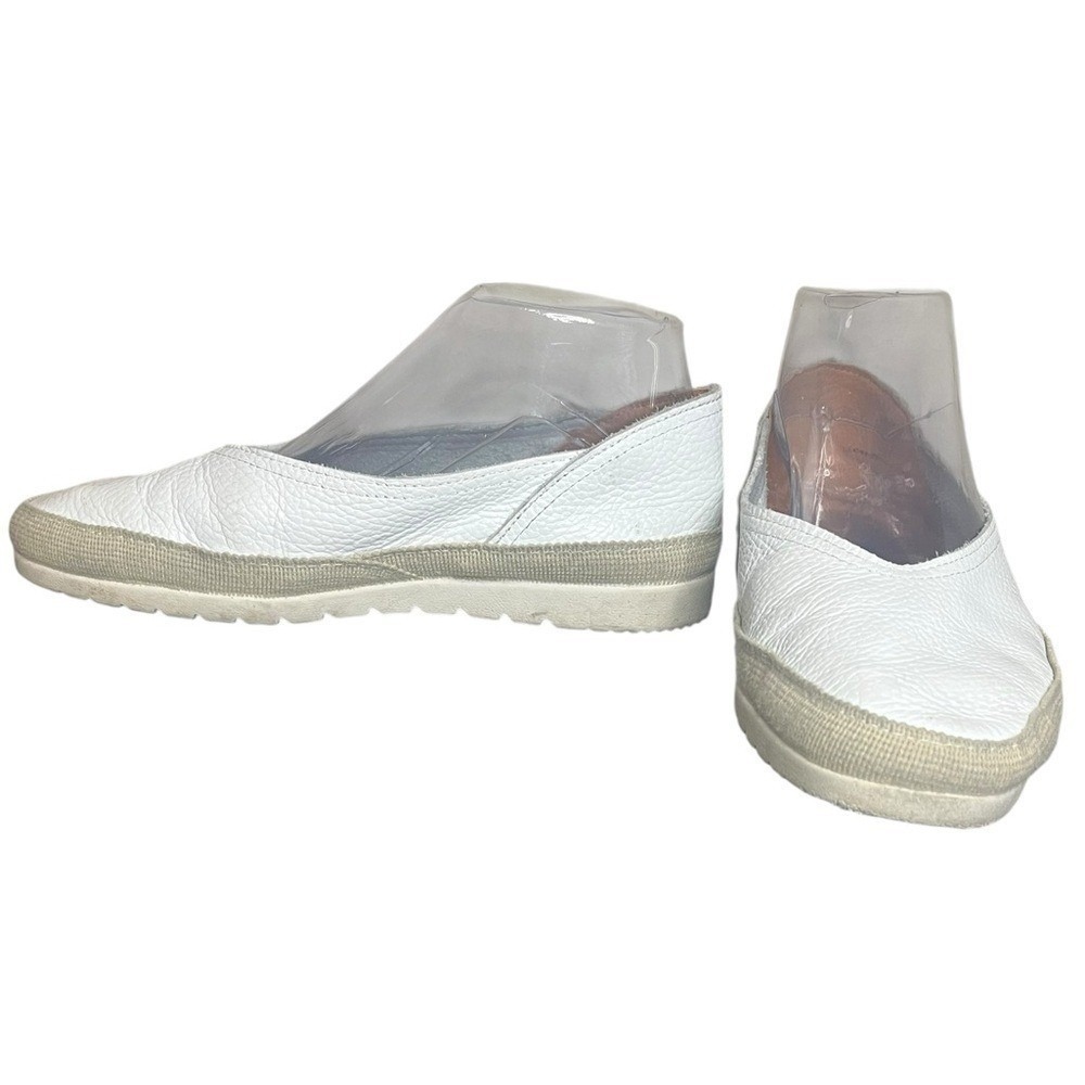 VERBENAS Ballerinas Noelia Nucleo Blanco White Leather Flats Women's Size 6-6.5